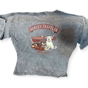 Harvey Traveler “Dogs & Boats” Graphic T‑Shirt – Grey – NWT – Multiple Sizes